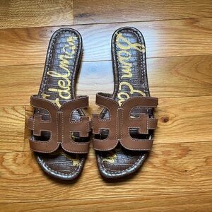 Sam Edelman Bay Classic Slide Sandals - Saddle Color, Size 8